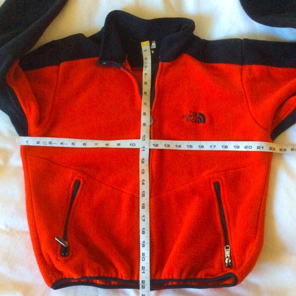 Vintage 90s The North Face Full Zip Rare Red/Black Fleece Jacket Sz S - Picture 12 of 13
